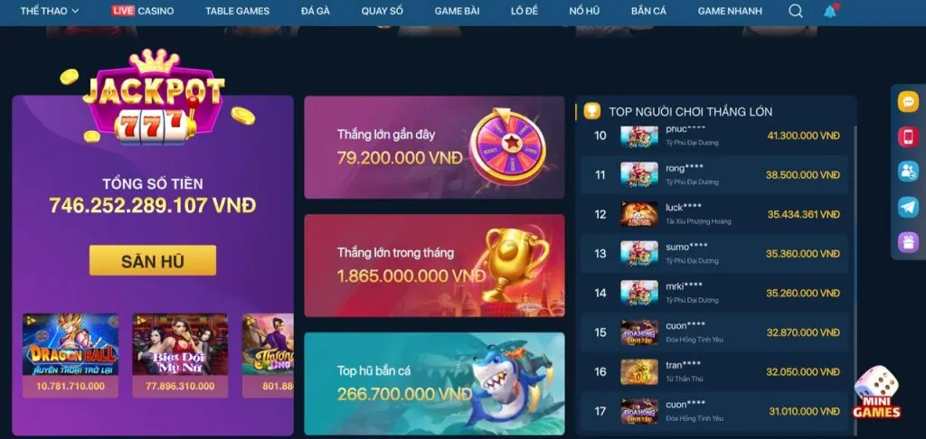 Tổng quan các loại game Nổ Hũ tại Win79
